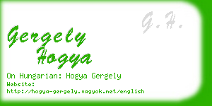 gergely hogya business card